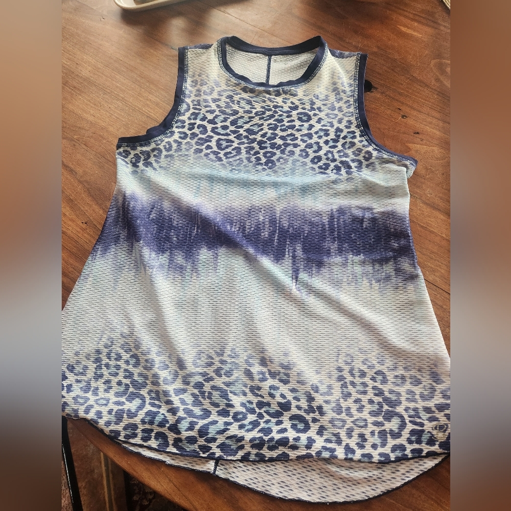 Sofibella Blue And White Tennis/Pickleball/ Golf Sleeveless Shirt